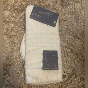 Universal Thread Slouch Crew Boot Socks - Cream - super soft